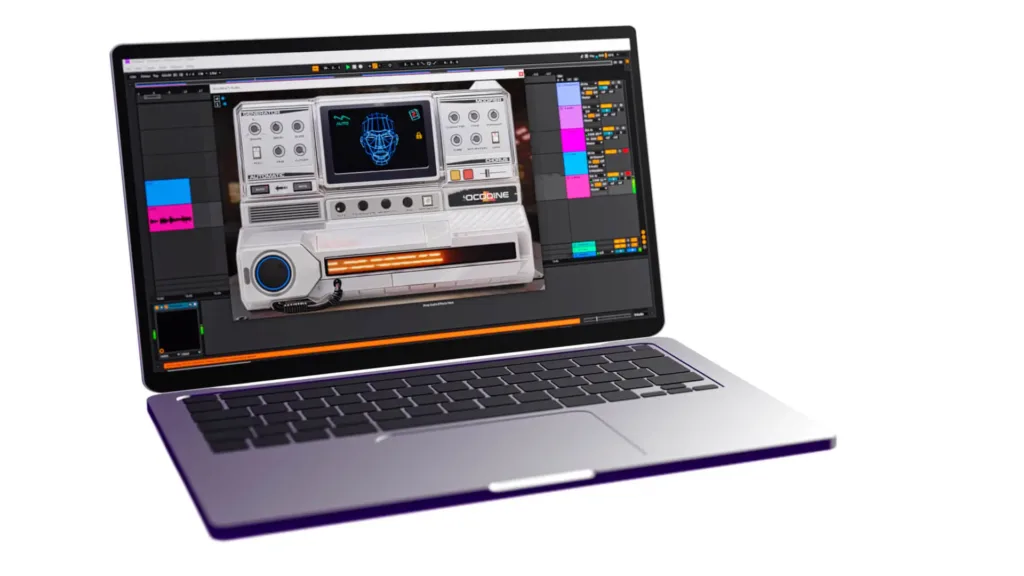  picture of Blezz Beats Vocodine plugin opened in a laptop